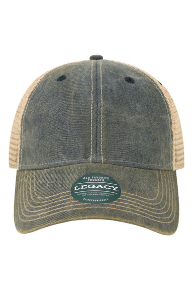 Legacy Hats OFAY Youth Old Favorite Snapback Trucker Hat Navy Blue/Khaki Flat Front