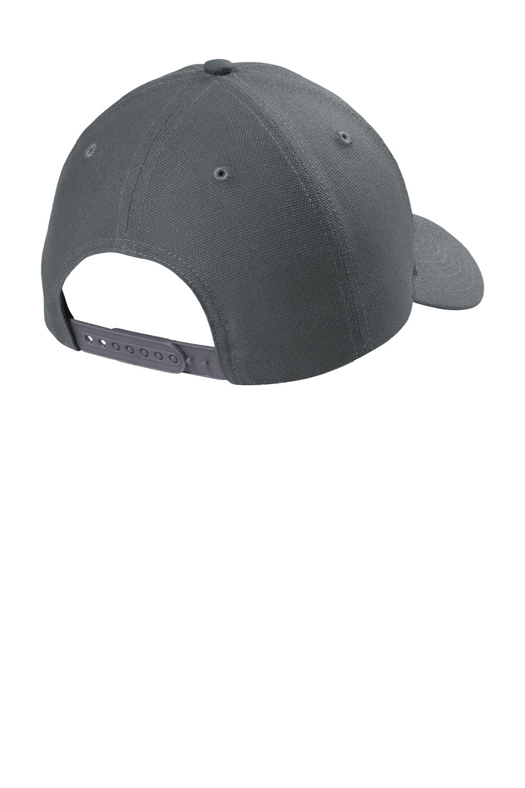 CornerStone Hats CS810 Mens Moisture Wicking Canvas Adjustable Hat Charcoal Grey Flat Back