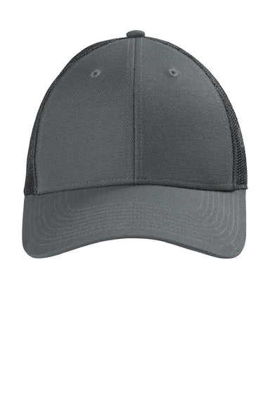 CornerStone Hats CS811 Mens Moisture Wicking Canvas Mesh Back Adjustable Hat Charcoal Grey Flat Front