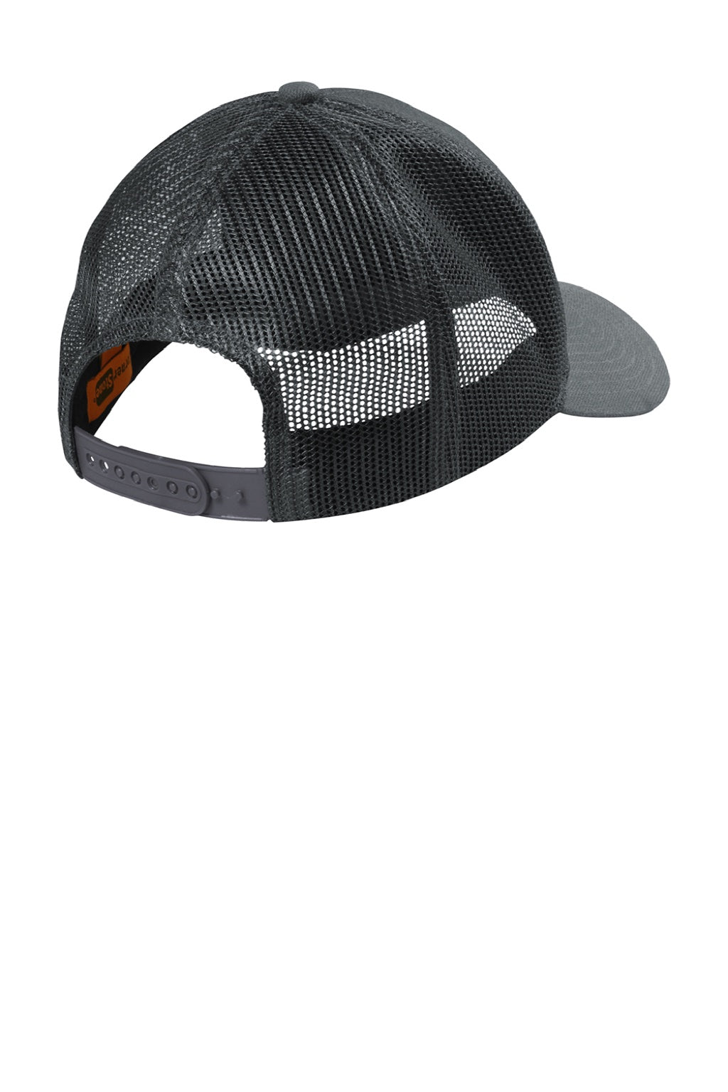 CornerStone Hats CS811 Mens Moisture Wicking Canvas Mesh Back Adjustable Hat Charcoal Grey Flat Back