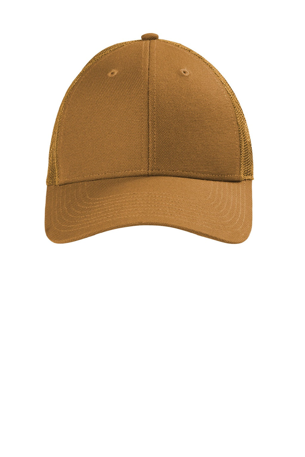 CornerStone Hats CS811 Mens Moisture Wicking Canvas Mesh Back Adjustable Hat Duck Brown Flat Front