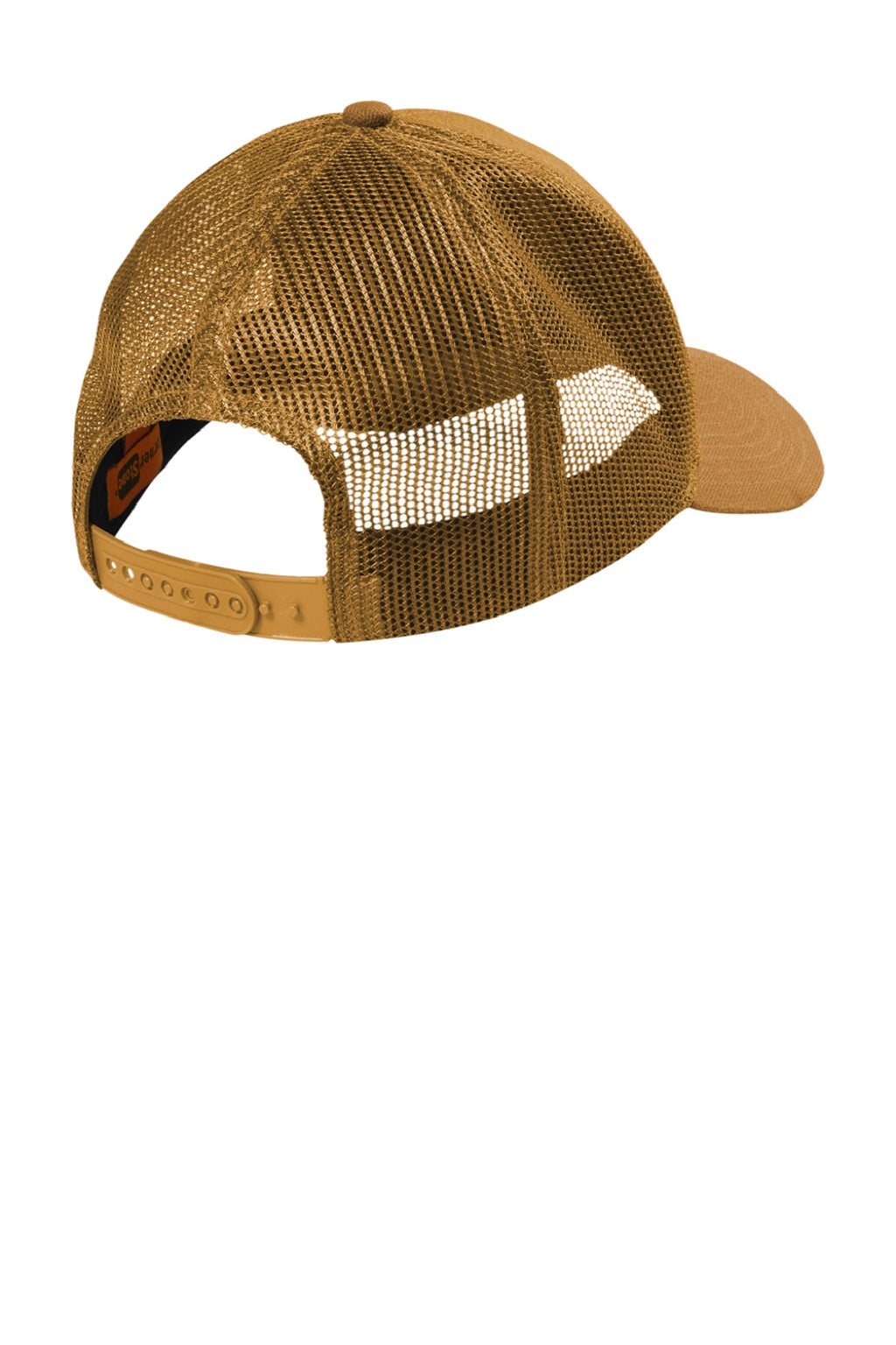 CornerStone Hats CS811 Mens Moisture Wicking Canvas Mesh Back Adjustable Hat Duck Brown Flat Back