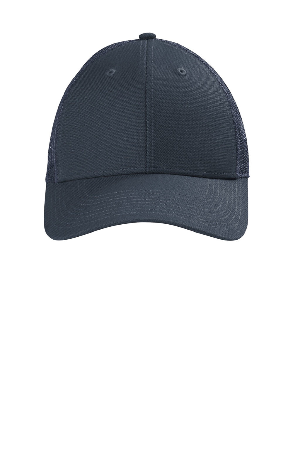 CornerStone Hats CS811 Mens Moisture Wicking Canvas Mesh Back Adjustable Hat Navy Blue Flat Front