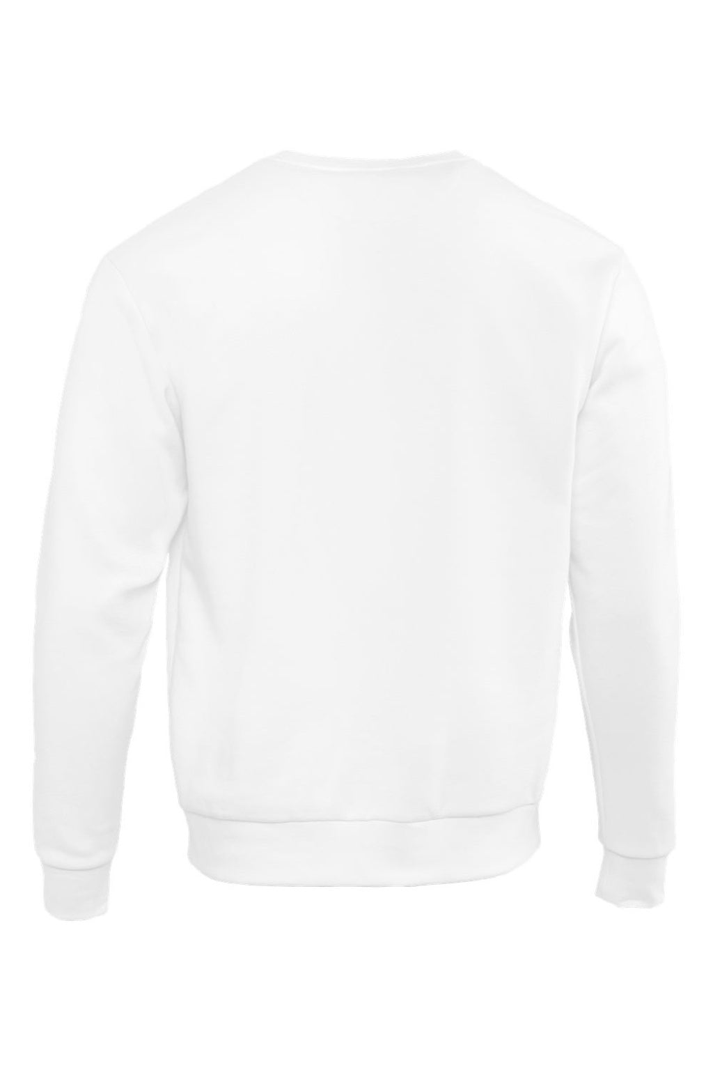 Next Level 9003 Mens Santa Barbara Crewneck Sweatshirt White Flat Back
