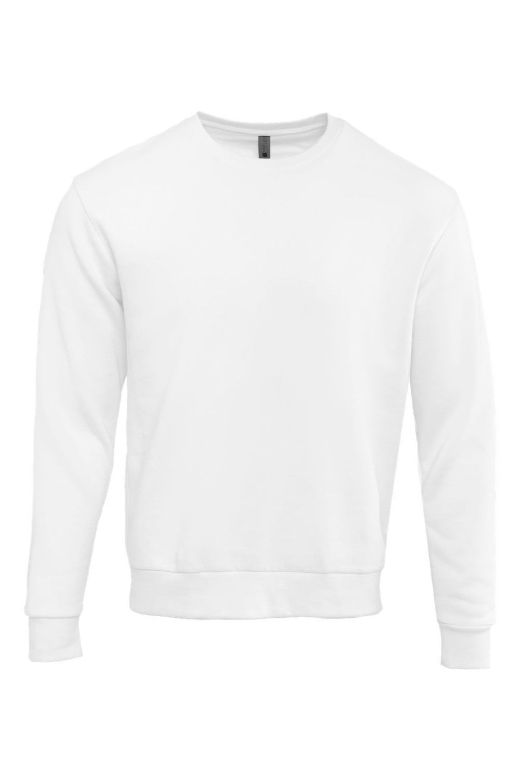 Next Level 9003 Mens Santa Barbara Crewneck Sweatshirt White Flat Front
