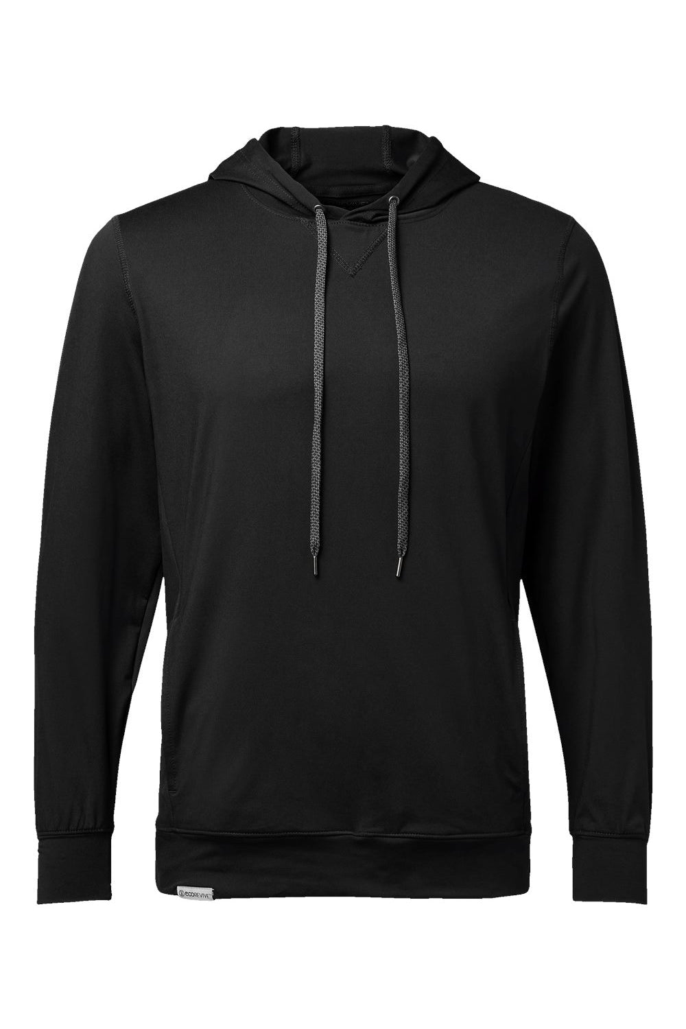 Holloway 222598 Mens Eco Revive Ventura Hooded Sweatshirt Hoodie Black Flat Front