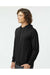 Holloway 222598 Mens Eco Revive Ventura Hooded Sweatshirt Hoodie Black Model Side