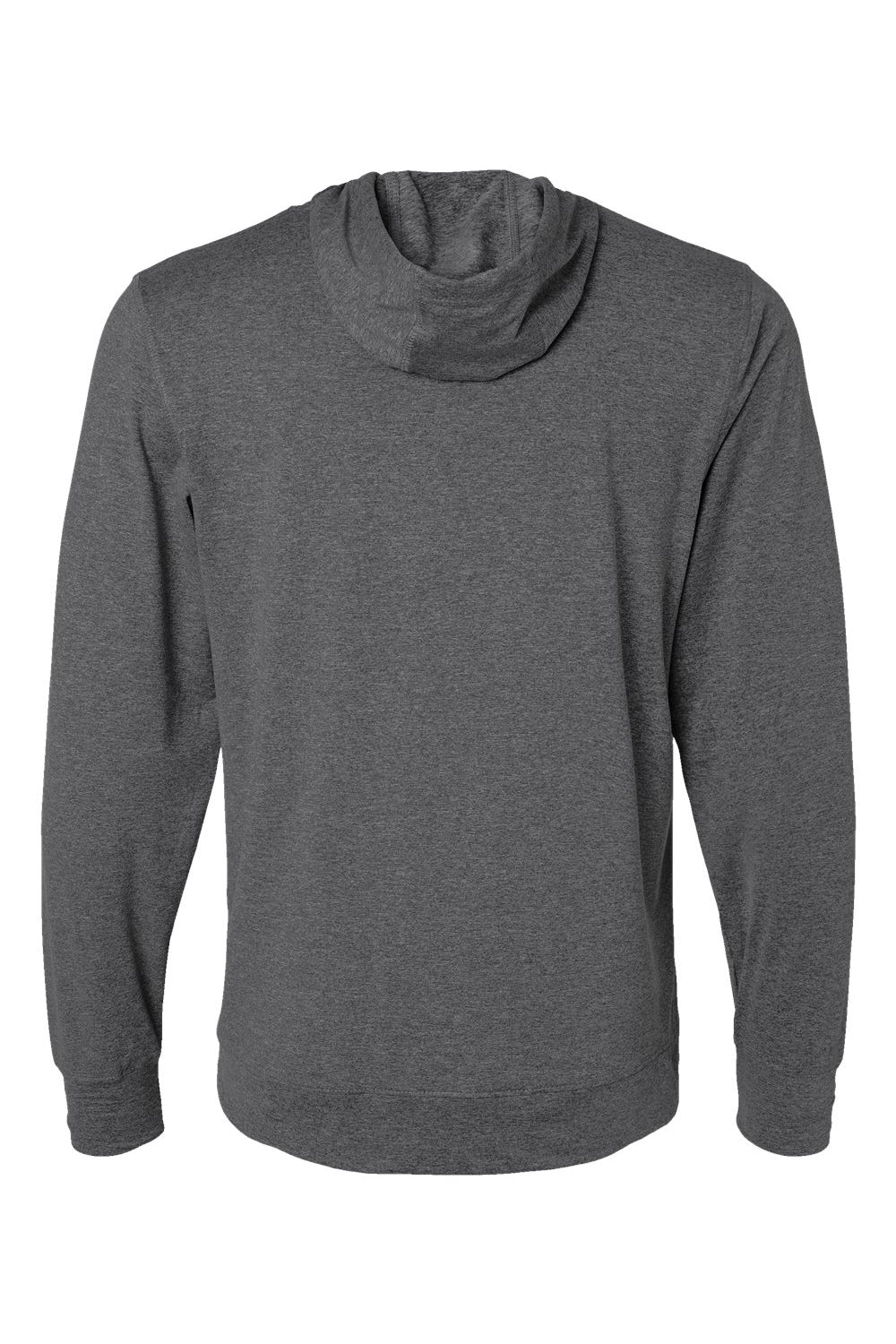 Holloway 222598 Mens Eco Revive Ventura Moisture Wicking Hooded Sweatshirt Hoodie Heather Carbon Grey Flat Back