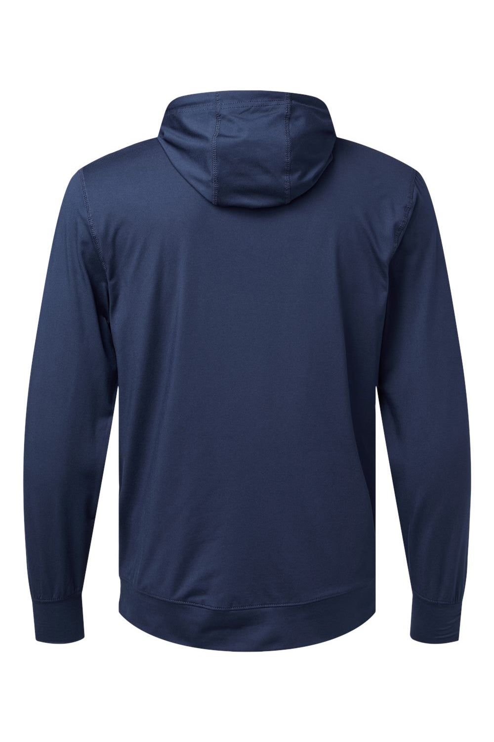 Holloway 222598 Mens Eco Revive Ventura Moisture Wicking Hooded Sweatshirt Hoodie Navy Blue Flat Back