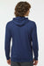 Holloway 222598 Mens Eco Revive Ventura Moisture Wicking Hooded Sweatshirt Hoodie Navy Blue Model Back
