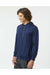 Holloway 222598 Mens Eco Revive Ventura Hooded Sweatshirt Hoodie Navy Blue Model Side