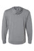 Holloway 222598 Mens Eco Revive Ventura Moisture Wicking Hooded Sweatshirt Hoodie Heather Grey Flat Back