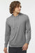 Holloway 222598 Mens Eco Revive Ventura Moisture Wicking Hooded Sweatshirt Hoodie Heather Grey Model Front