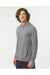 Holloway 222598 Mens Eco Revive Ventura Hooded Sweatshirt Hoodie Heather Grey Model Side