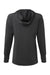 Holloway 222798 Womens Eco Revive Ventura Moisture Wicking Hooded Sweatshirt Hoodie w/ Pockets Black Flat Back