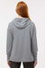 Holloway 222798 Womens Eco Revive Ventura Moisture Wicking Hooded Sweatshirt Hoodie w/ Pockets Heather Grey Model Back