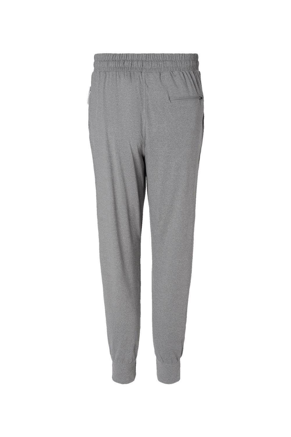 Holloway 222599 Mens Eco Revive Ventura Moisture Wicking Jogger Sweatpants w/ Pockets Heather Grey Flat Back