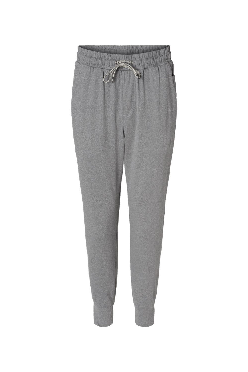 Holloway 222599 Mens Eco Revive Ventura Moisture Wicking Jogger Sweatpants w/ Pockets Heather Grey Flat Front