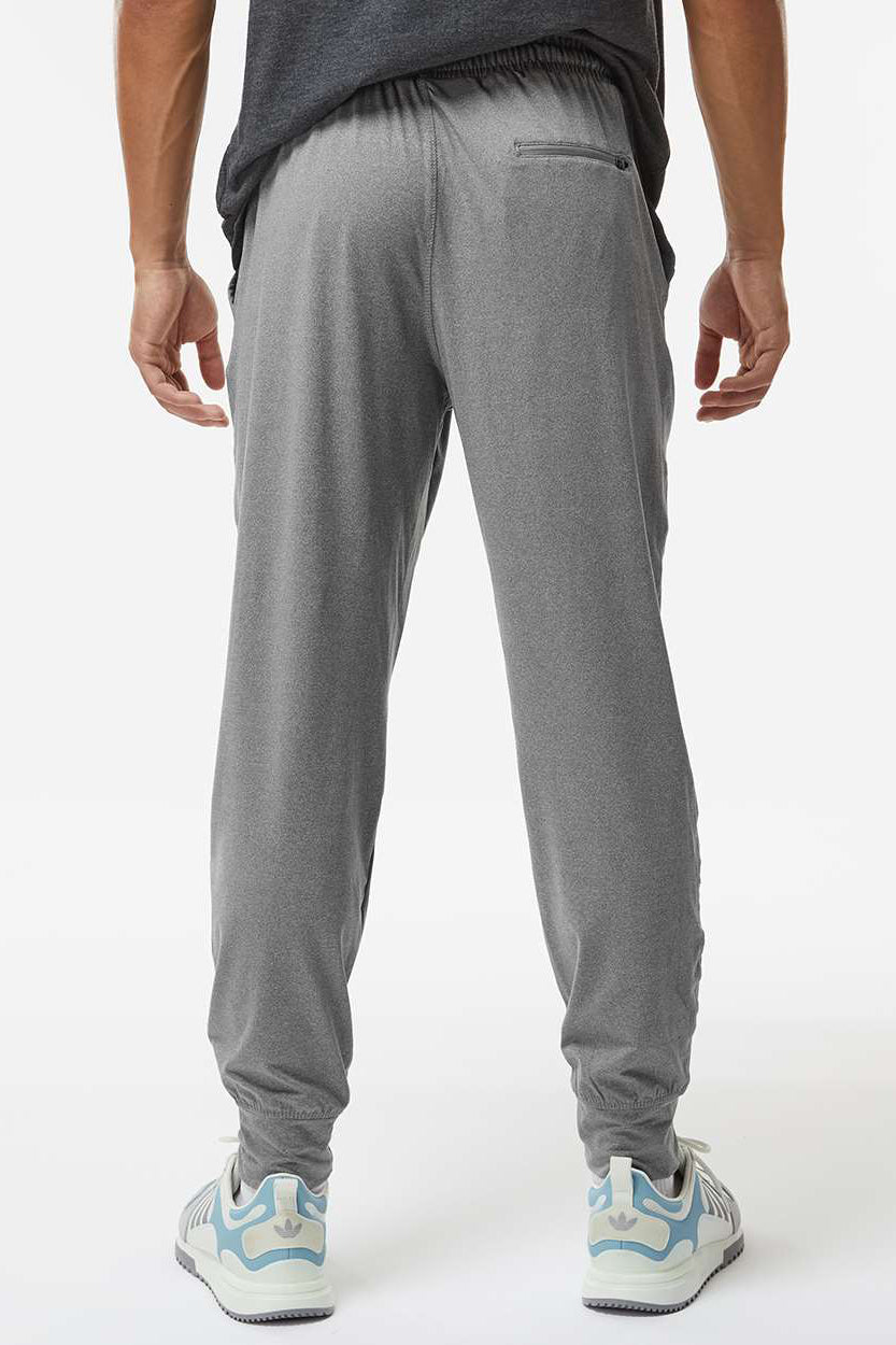 Holloway 222599 Mens Eco Revive Ventura Moisture Wicking Jogger Sweatpants w/ Pockets Heather Grey Model Back
