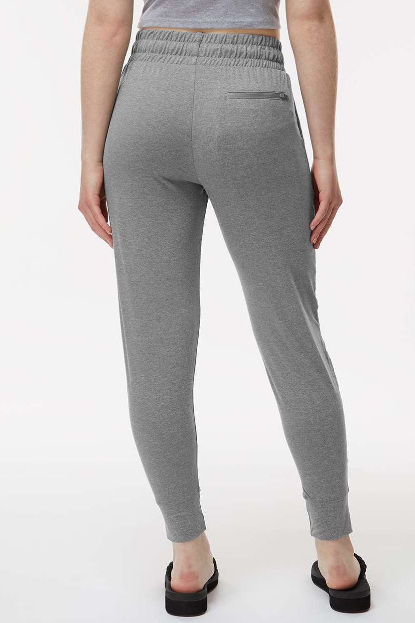 Holloway 222799 Womens Eco Revive Ventura Moisture Wicking Jogger Sweatpants w/ Pockets Heather Grey Model Back