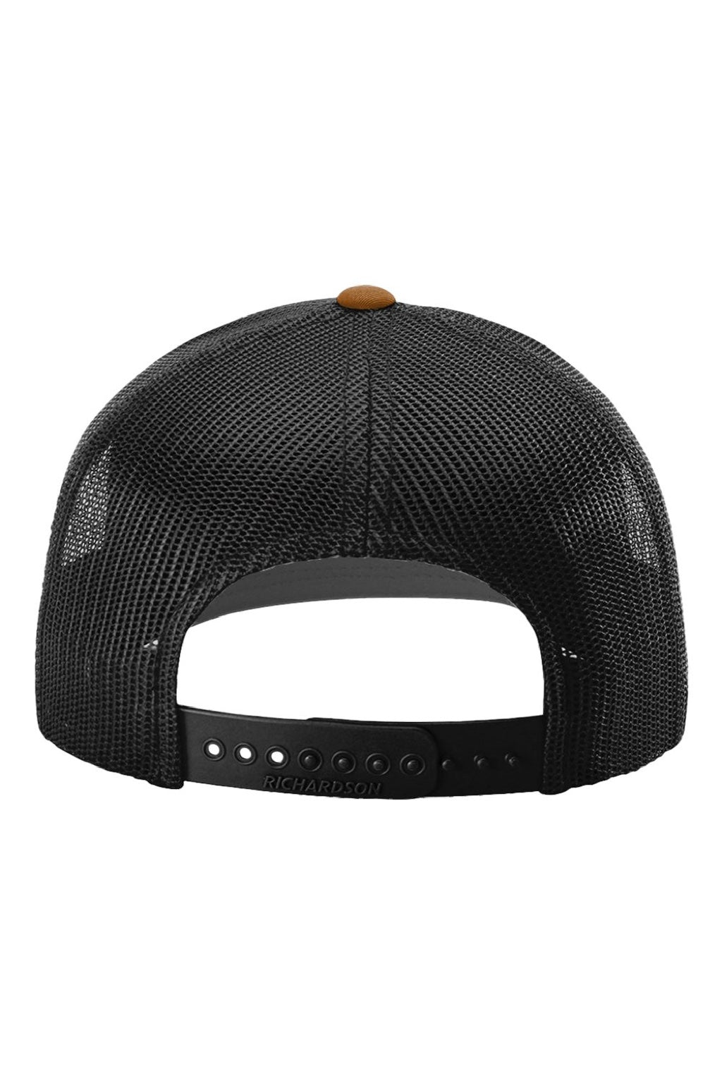 Richardson Hats 112 Mens Snapback Trucker Hat Carmel/Black Flat Back