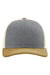 Richardson Hats 112 Mens Snapback Trucker Hat Heather Grey/Birch/Amber Gold Flat Front