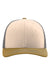 Richardson Hats 112 Mens Snapback Trucker Hat Mink Beige/Charcoal Grey/Amber Gold Flat Front