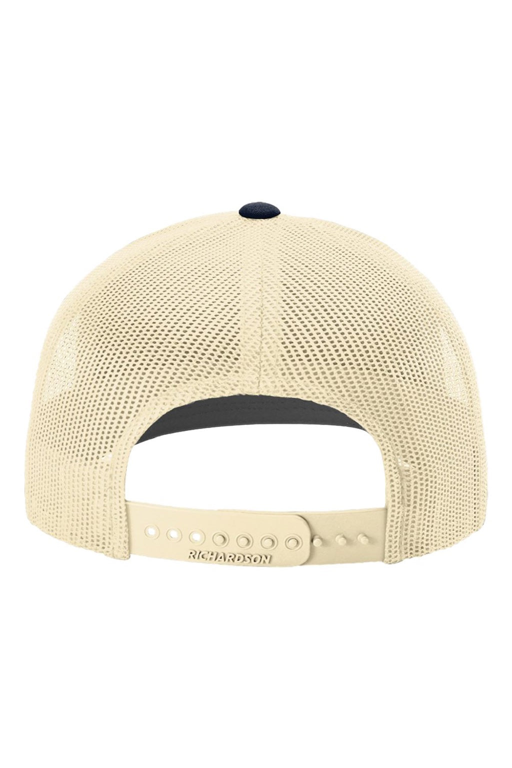 Richardson Hats 112 Mens Snapback Trucker Hat Teal Blue/Birch/Navy Blue Flat Back