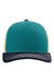 Richardson Hats 112 Mens Snapback Trucker Hat Teal Blue/Birch/Navy Blue Flat Front