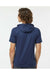 Holloway 222505 Mens Eco Revive Ventura Short Sleeve Hooded Sweatshirt Hoodie Navy Blue Model Back