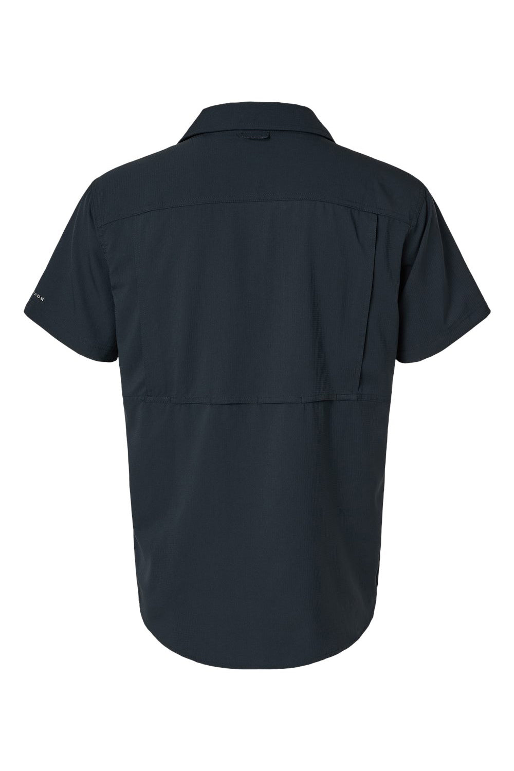 Columbia 203072 Mens Silver Ridge Utility Lite Short Sleeve Button Down Shirt Black Flat Back
