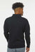 J America 8717 Mens Heavyweight Fleece 1/4 Zip Sweatshirt w/ Pockets Black Model Back