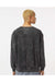 Dyenomite 845MW Mens Premium Fleece Mineral Wash Crewneck Sweatshirt Black Mineral Wash Model Back