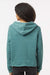 MV Sport W23101 Womens Angel Fleece Crop Hooded Sweatshirt Hoodie Mallard Green Model Back