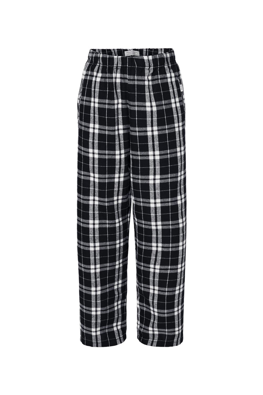Boxercraft BY6624 Youth Flannel Pants w/ Pockets Black/White Flat Front