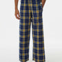 Boxercraft Youth Flannel Pants w/ Pockets - Navy Blue/Gold - NEW