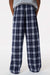 Boxercraft BY6624 Youth Flannel Pants w/ Pockets Navy Blue/Silver Grey Model Back