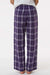 Boxercraft BY6624 Youth Flannel Pants w/ Pockets Purple/White Model Back