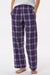 Boxercraft BY6624 Youth Flannel Pants w/ Pockets Purple/White Model Front