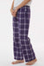 Boxercraft BY6624 Youth Flannel Pants w/ Pockets Purple/White Model Side