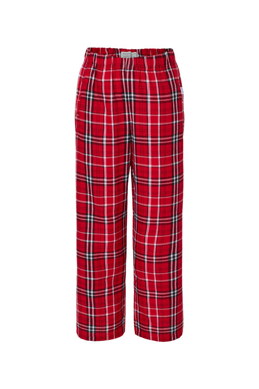 Boxercraft BY6624 Youth Flannel Pants w/ Pockets Red/White Flat Front