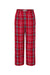 Boxercraft BY6624 Youth Flannel Pants w/ Pockets Red/White Flat Front