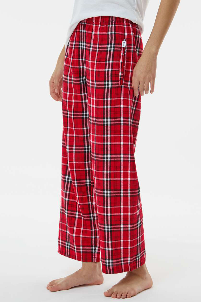 Boxercraft BY6624 Youth Flannel Pants w/ Pockets Red/White Model Side