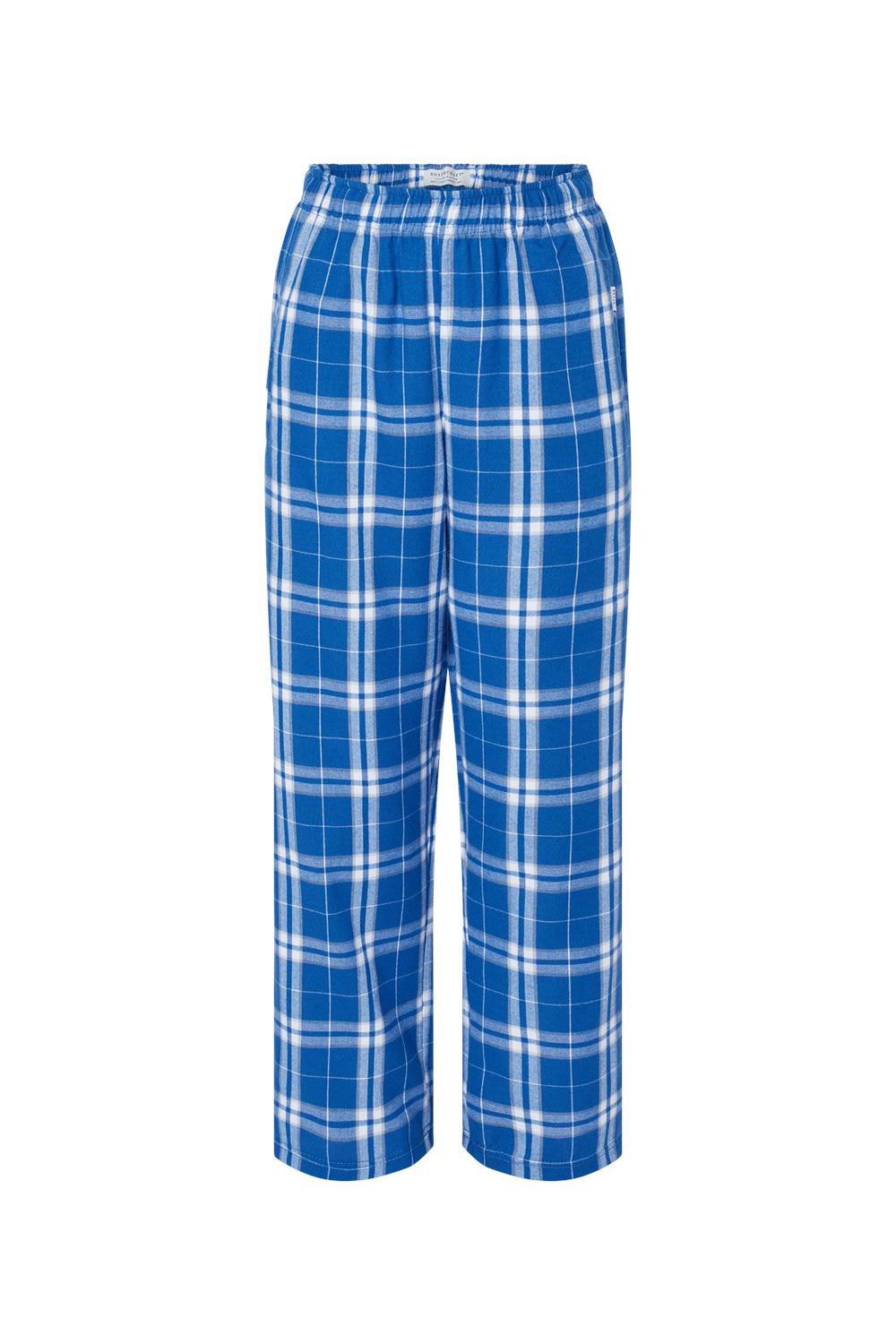 Boxercraft BY6624 Youth Flannel Pants Royal Blue/Silver Grey Flat Front