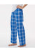 Boxercraft BY6624 Youth Flannel Pants Royal Blue/Silver Grey Model Side