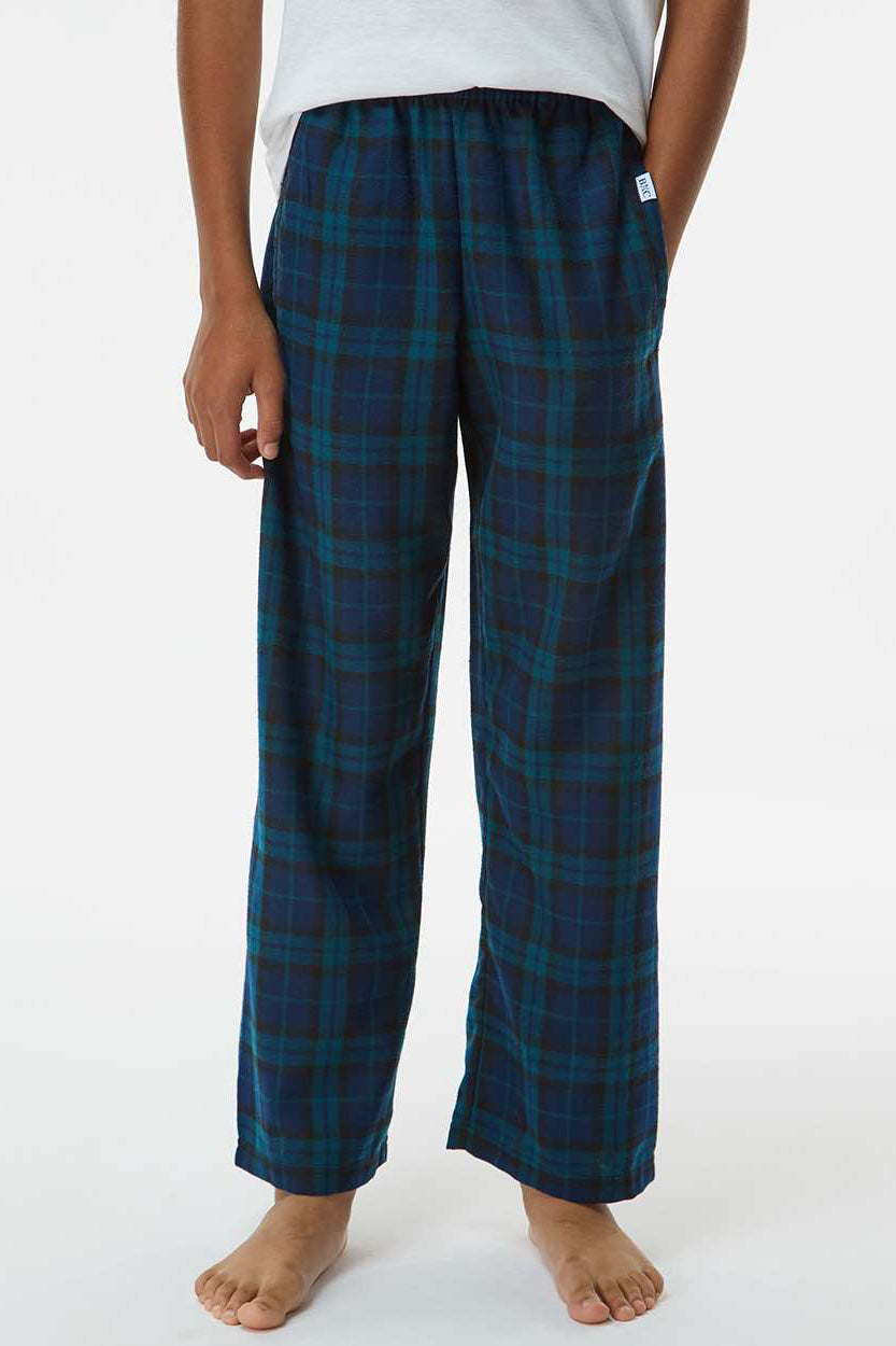 Boxercraft BY6624 Youth Flannel Pants w/ Pockets Scottish Tartan Model Front