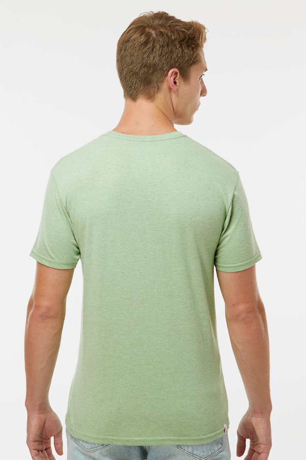 Kastlfel 2010 Mens Recycled Soft Short Sleeve Crewneck T-Shirt Green Tea Model Back