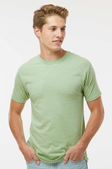 Kastlfel 2010 Mens Recycled Soft Short Sleeve Crewneck T-Shirt Green Tea Model Front