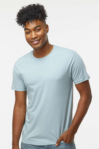 Kastlfel 2010 Mens Recycled Soft Short Sleeve Crewneck T-Shirt Ice Blue Model Front