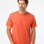 Kastlfel Mens Recycled Soft Short Sleeve Crewneck T-Shirt - Orange - NEW